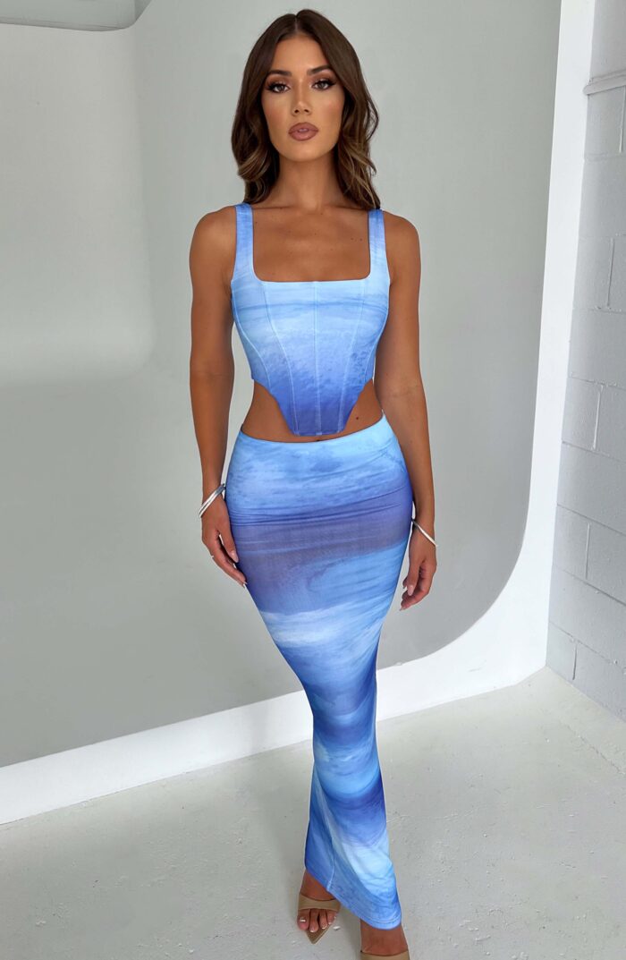 Amber Corset - Blue Haze Print - Image 6