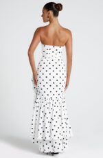 Angelina Maxi Dress - Black Polka Dot Print - Image 3